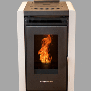 ComfortBilt Alpine HP40 17" White Retro/Art Deco Space Saver Wood Pellet Stove