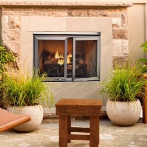 Majestic Vesper Traditional 42" Outdoor Vent Free Gas Fireplace Firebox VOFB42