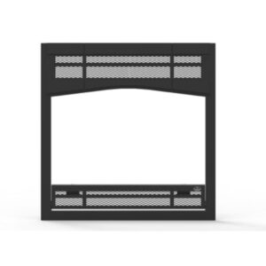 Osburn - Metallic Black Prairie Style Faceplate for Stratford II Wood Fireplace