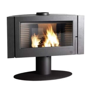 Invicta Antaya 41 Inch Modern Cast Iron Vented Freestanding Wood Stove